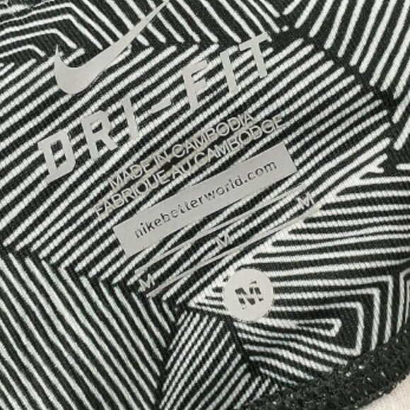 DRI-FIT Nike Running Size M Active black and white print design pants - Picture 3 of 3